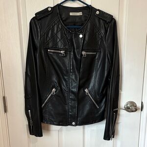 Gilli brand  Quilted Black faux Leather Jacket